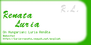 renata luria business card